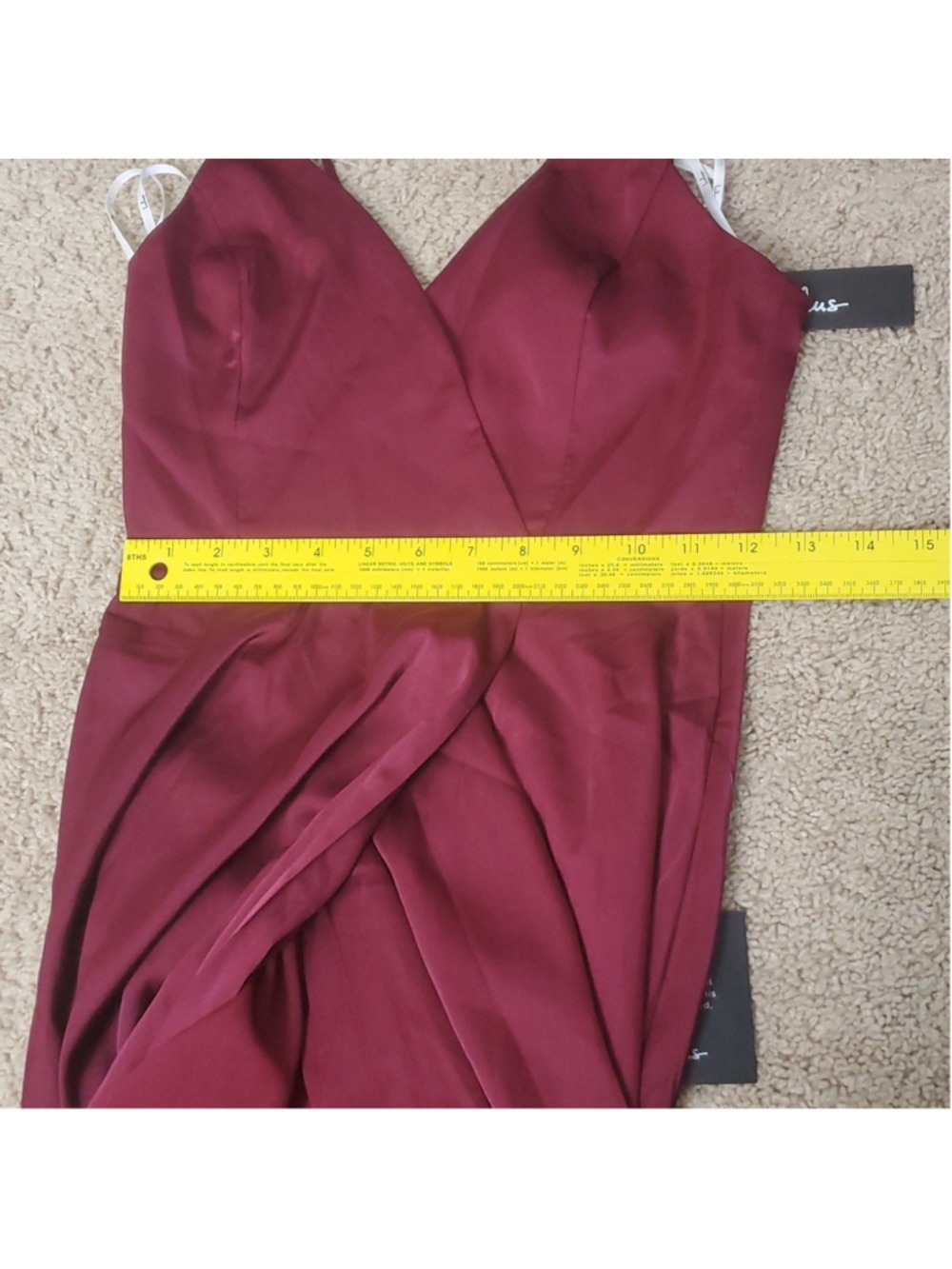 NEW Lulus Burgundy Holly Evening Gown Women's Size XS - Picture 10 of 11